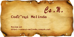 Csányi Melinda névjegykártya